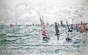 Paul Signac Audierne, Return of the Fishing Boats oil painting artist